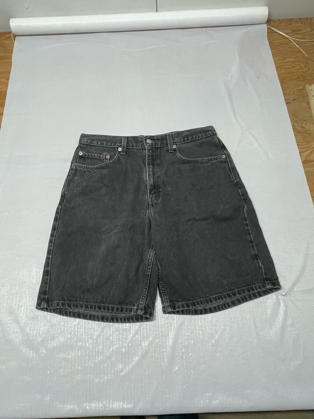 Levi's Washed Black Denim Jean Shorts
